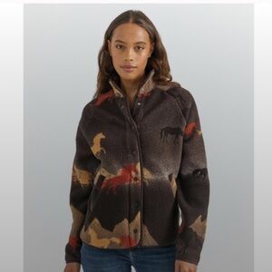 Wrangler Brown Mountain Horse Fleece Jacket
